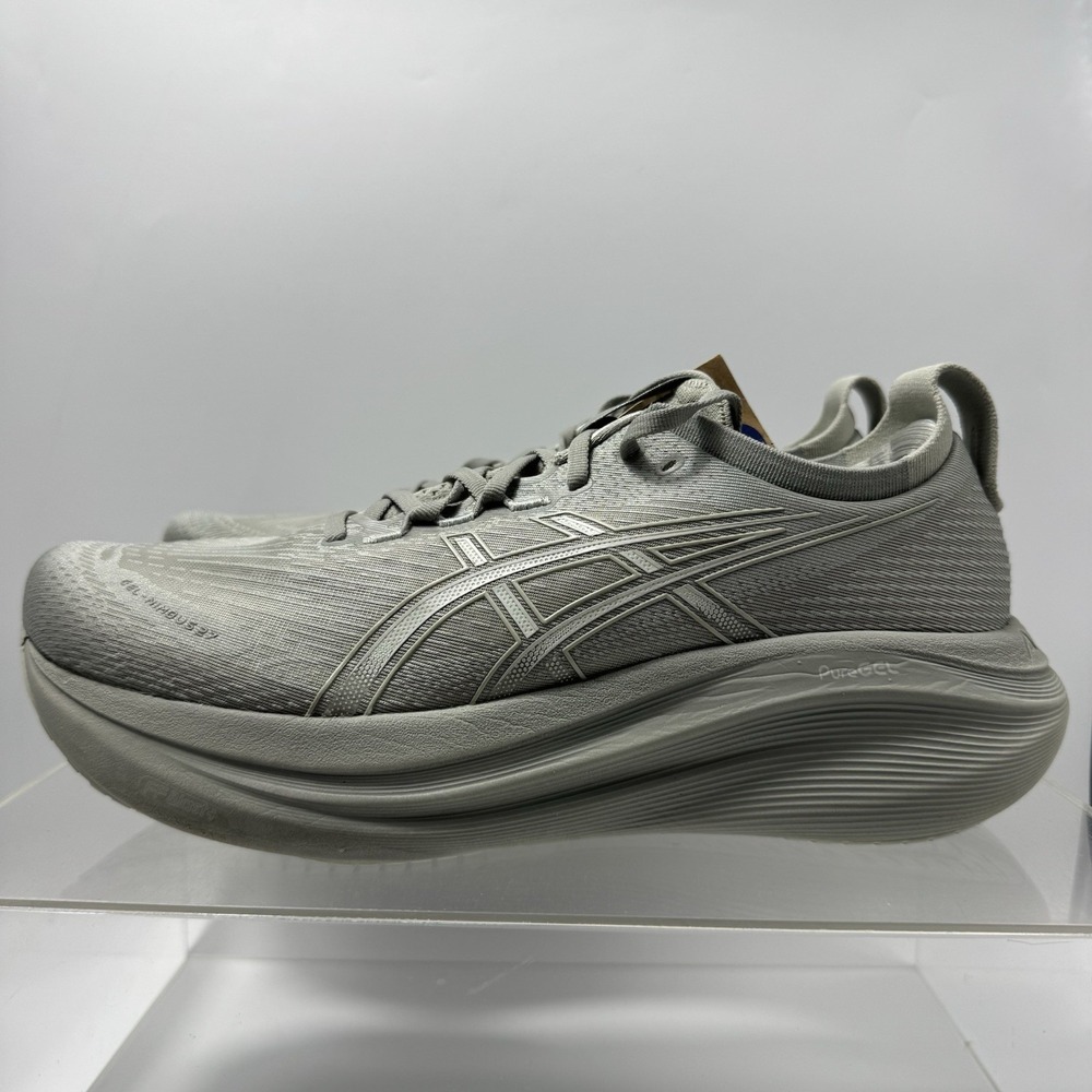 ASICS Gel Nimbus 27 Grey Green 1011B958 Running Shoes Men's Size 11